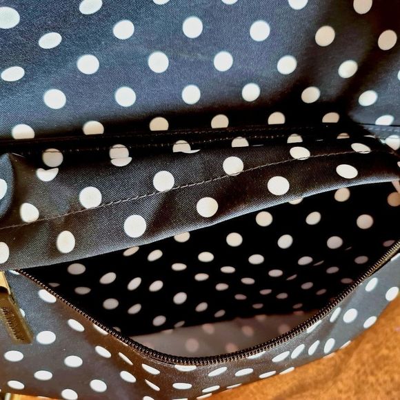 Eastsport - Lightweight Daypack / Backpack - Navy Blue, Black, & White Polka Dot - Picture 7 of 11